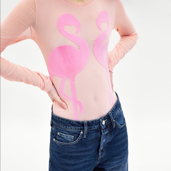 Zara Flamingo Bodysuit - Picture 3 of 9